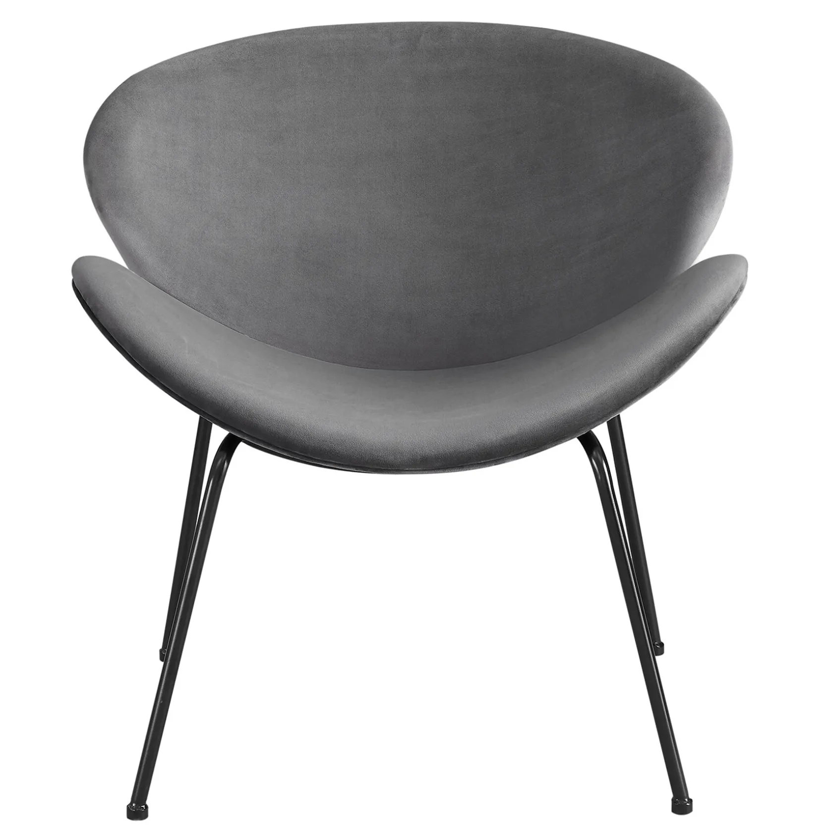 * Jagger Chair With Black Metal Legs, Grey Exquisite Gifts