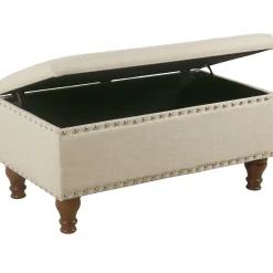 * Jasmine Linen Storage Ottoman, Natural Less Expensive