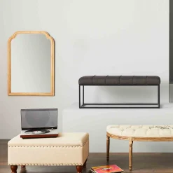 * Jasmine Linen Storage Ottoman, Natural Less Expensive