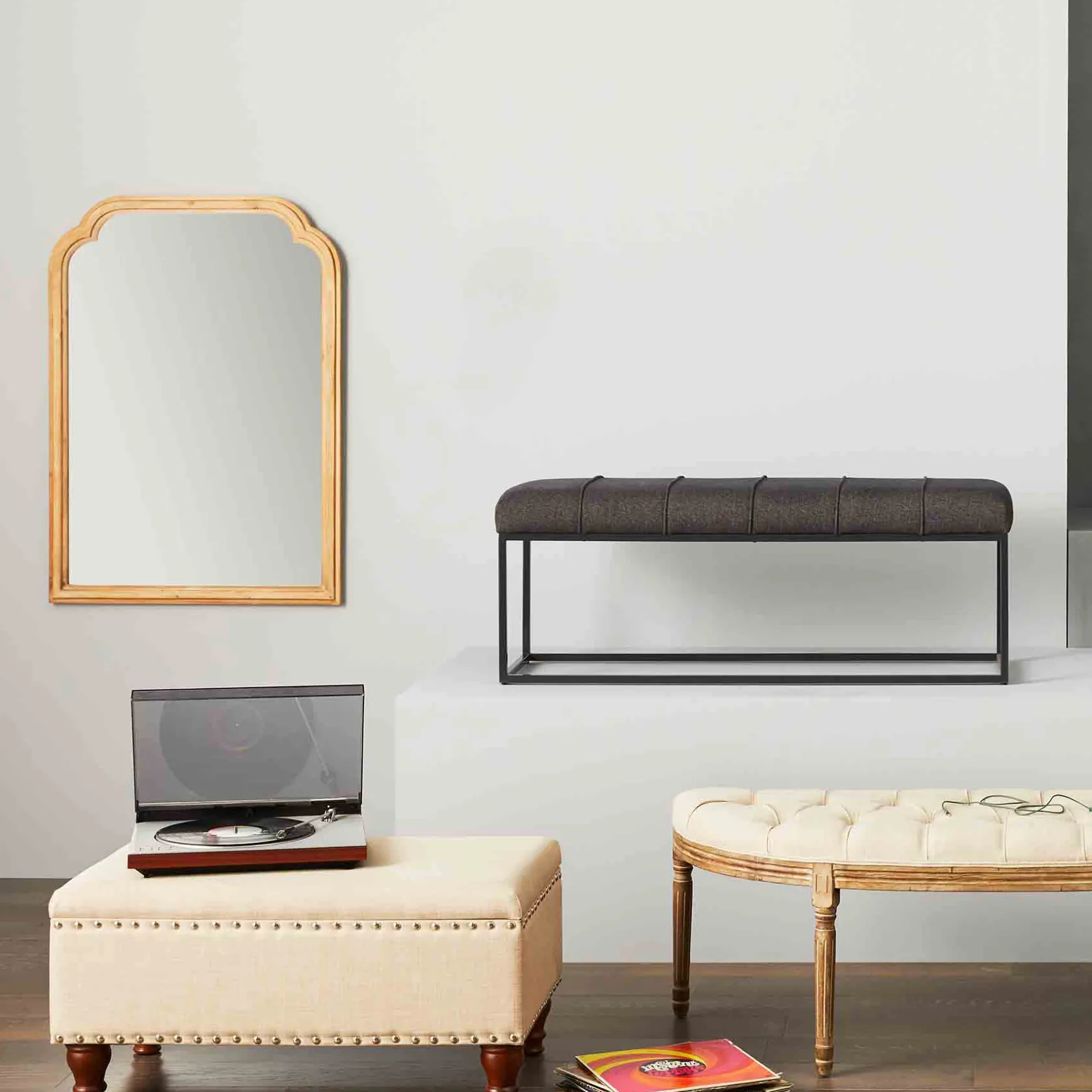 * Jasmine Linen Storage Ottoman, Natural Less Expensive