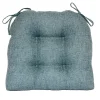* Jasper Textured Chair Pad/4 Tacks/Ties Blue Opening Sales