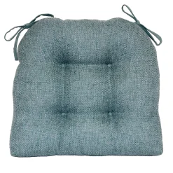 * Jasper Textured Chair Pad/4 Tacks/Ties Blue Opening Sales