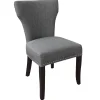* Jhene Ii Grey Studded Back Dining Chair Low Price