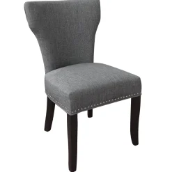 * Jhene Ii Grey Studded Back Dining Chair Low Price