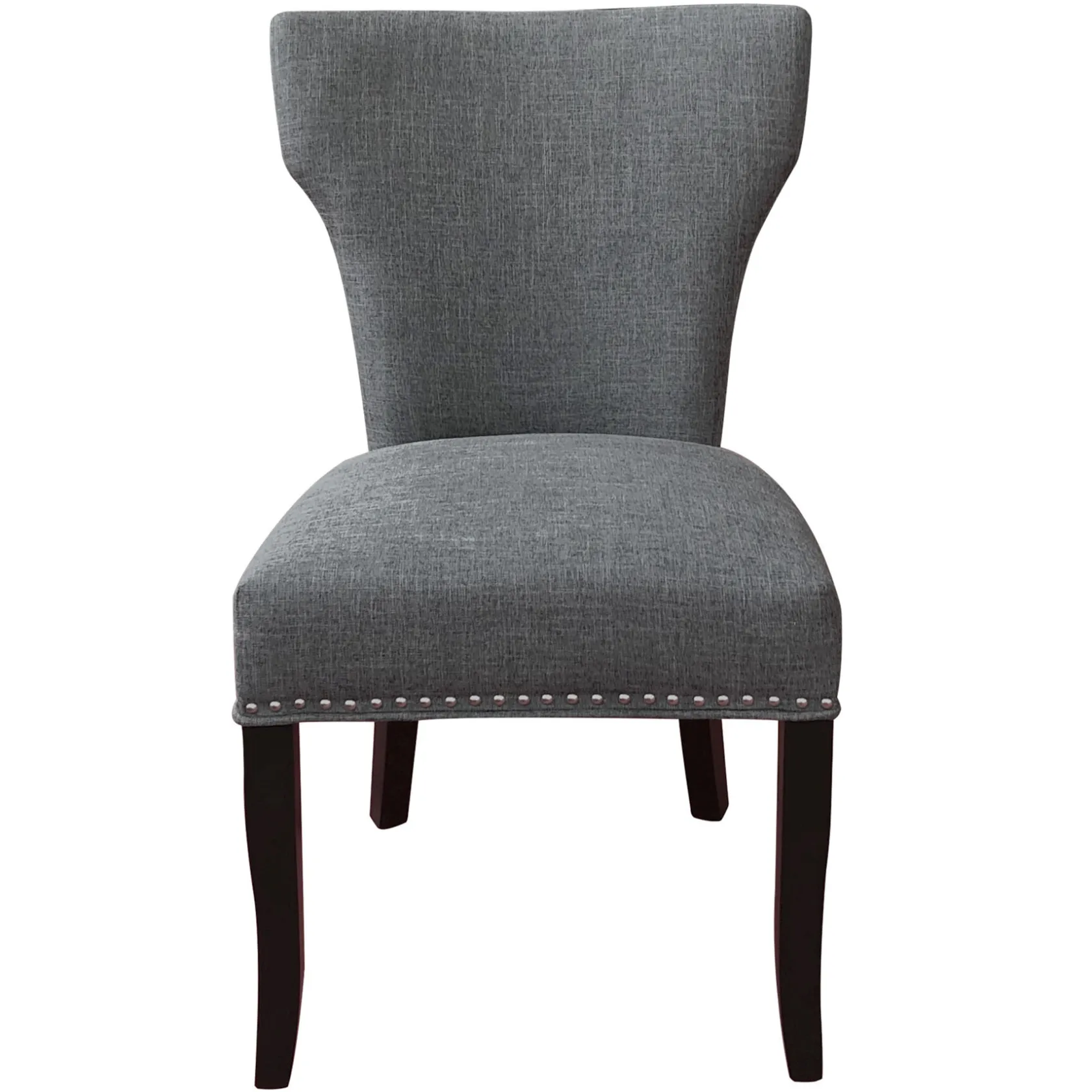 * Jhene Ii Grey Studded Back Dining Chair Low Price