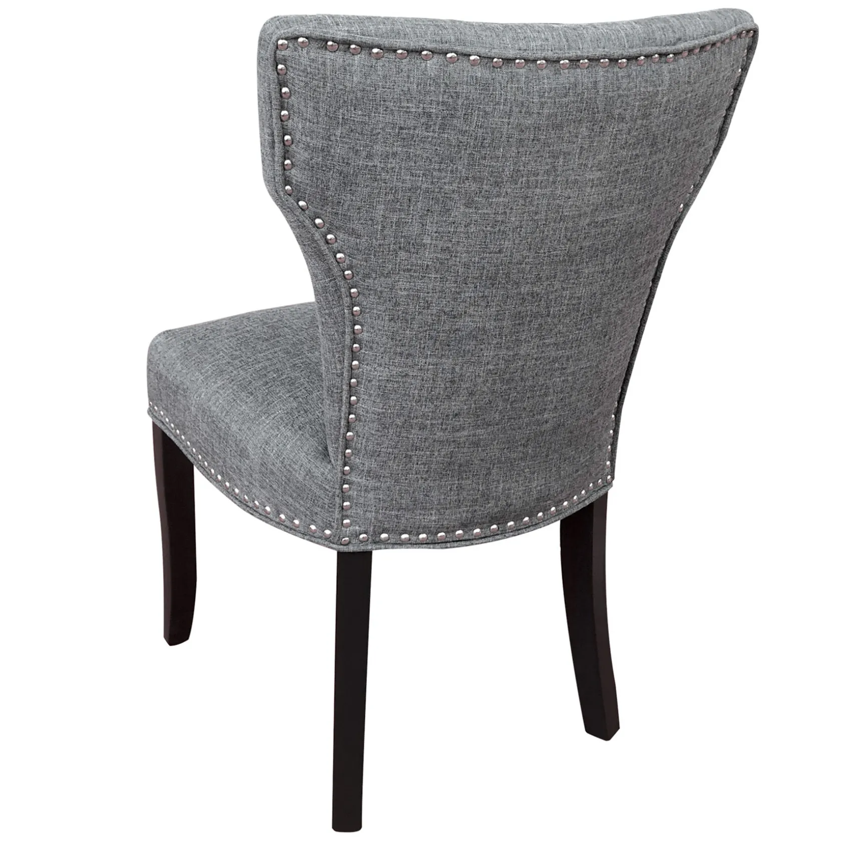 * Jhene Ii Grey Studded Back Dining Chair Low Price