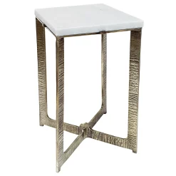 * Judd Grey Accent Table With Marble Top Exquisite Gifts