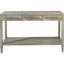 * Kate 3-Drawer Parquet Wood Console Table, 48 Discount
