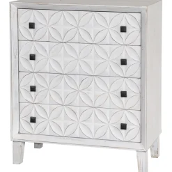 * Laci White 4 Drawer Cabinet Fashion