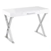 * Laila Ali Astrid Chrome Desk Bargain Sale