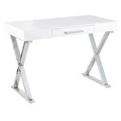 * Laila Ali Astrid Chrome Desk Bargain Sale