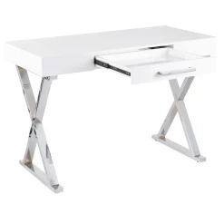 * Laila Ali Astrid Chrome Desk Bargain Sale