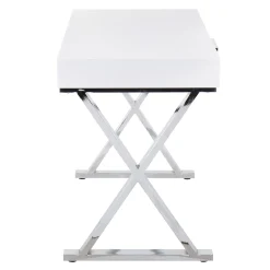 * Laila Ali Astrid Chrome Desk Bargain Sale