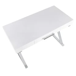 * Laila Ali Astrid Chrome Desk Bargain Sale