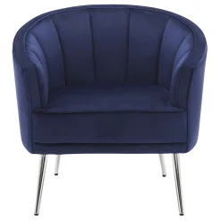 * Laila Ali Avani Blue Velvet Accent Chair Opening Sales