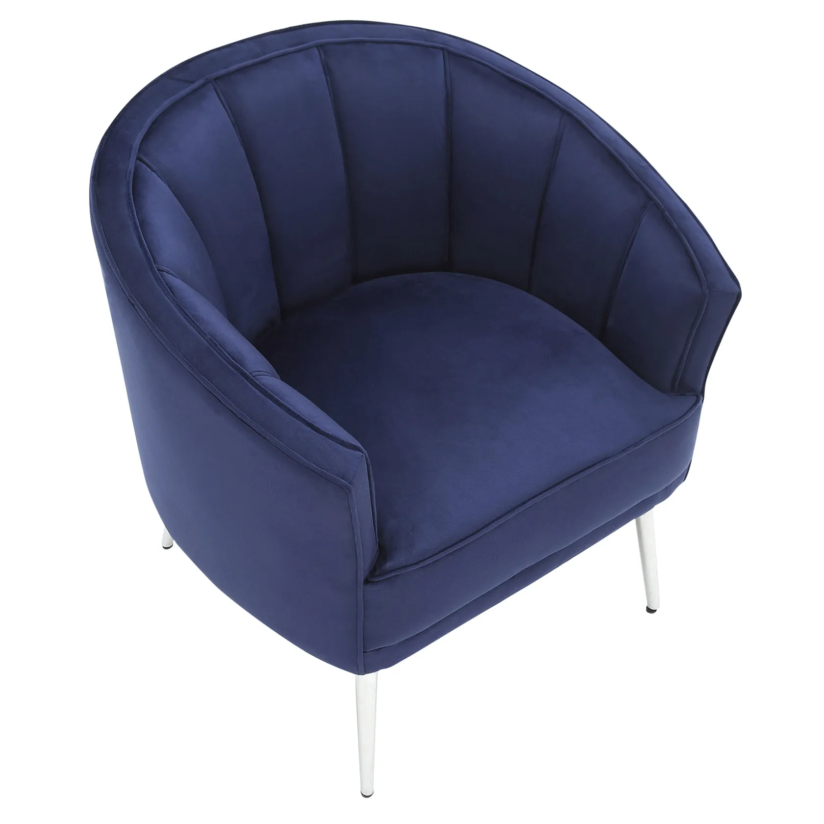 * Laila Ali Avani Blue Velvet Accent Chair Opening Sales