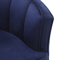 * Laila Ali Avani Blue Velvet Accent Chair Opening Sales