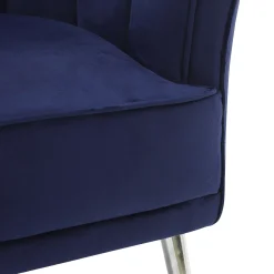 * Laila Ali Avani Blue Velvet Accent Chair Opening Sales