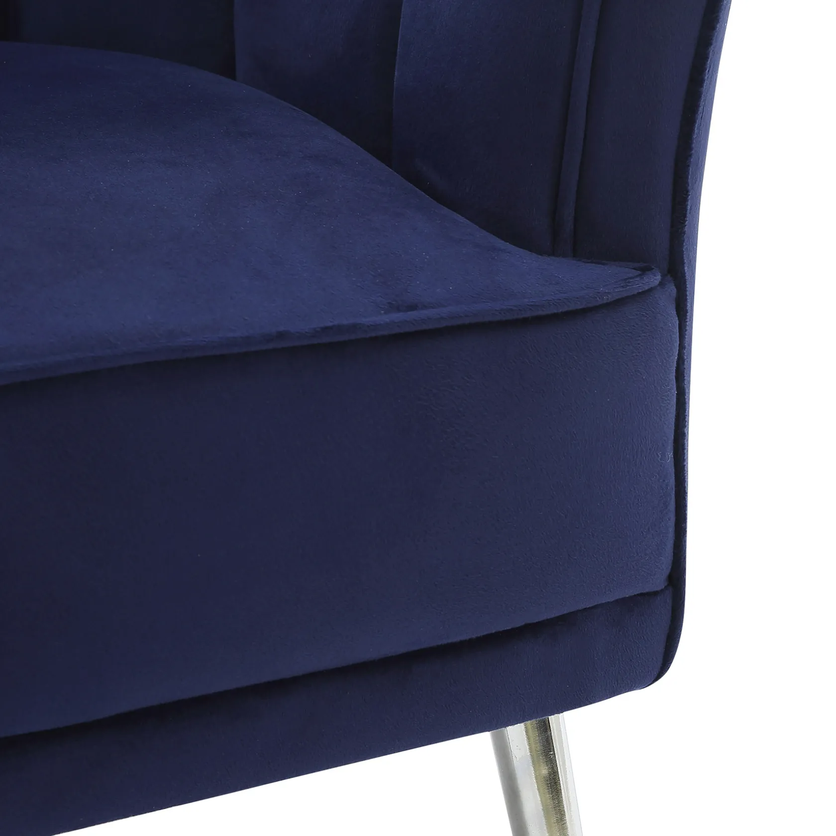 * Laila Ali Avani Blue Velvet Accent Chair Opening Sales