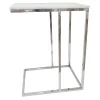 * Laila Ali Marbled-Top Silver C-Table Flash Sale