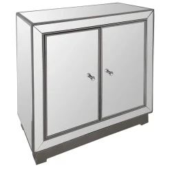 * Laila Ali Modern Living 2-Door Mirrored Cabinet Fashion