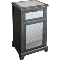 * Laura 1 Drawer 1 Door Shutter Mirror Cabinet Featured