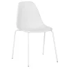 * Lily White Dining Chair With Metal Legs Exquisite Gifts