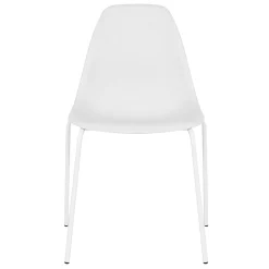 * Lily White Dining Chair With Metal Legs Exquisite Gifts