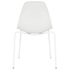 * Lily White Dining Chair With Metal Legs Exquisite Gifts