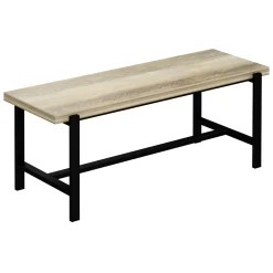 * Loggy Wood & Metal Dining Bench, 47 Less Expensive