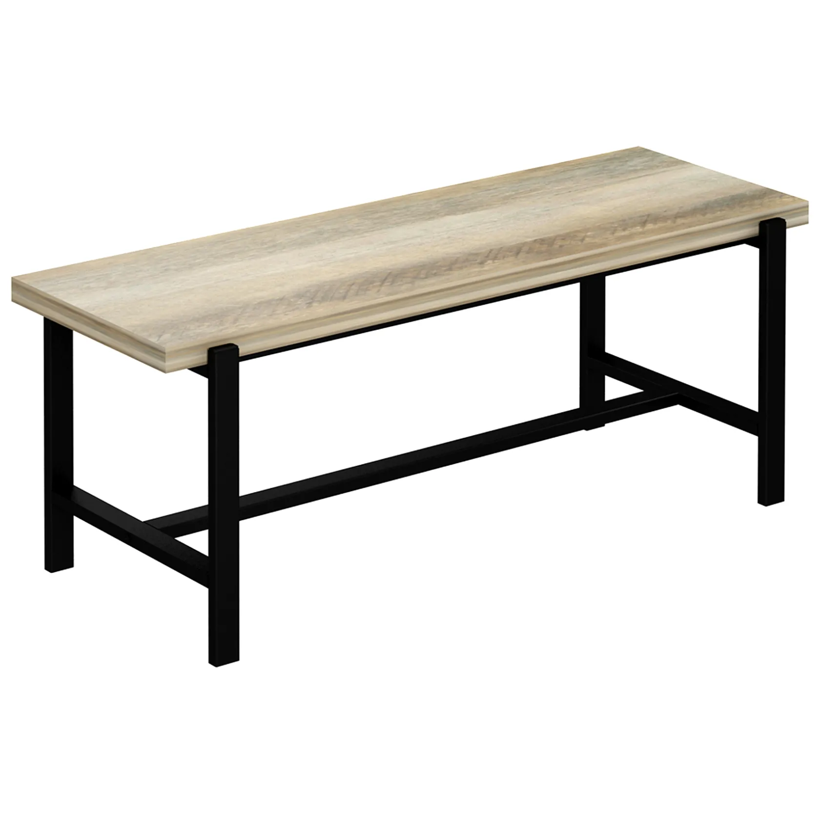 * Loggy Wood & Metal Dining Bench, 47 Less Expensive