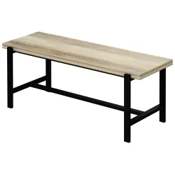 * Loggy Wood & Metal Dining Bench, 47 Less Expensive
