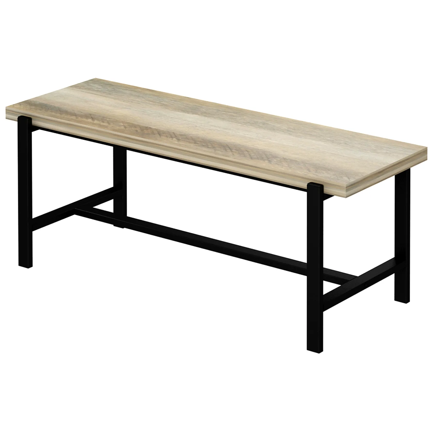* Loggy Wood & Metal Dining Bench, 47 Less Expensive