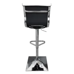 * Maxwell Adjustable Faux Leather Barstool, White Discount Online