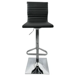 * Maxwell Adjustable Faux Leather Barstool, Black Promotion