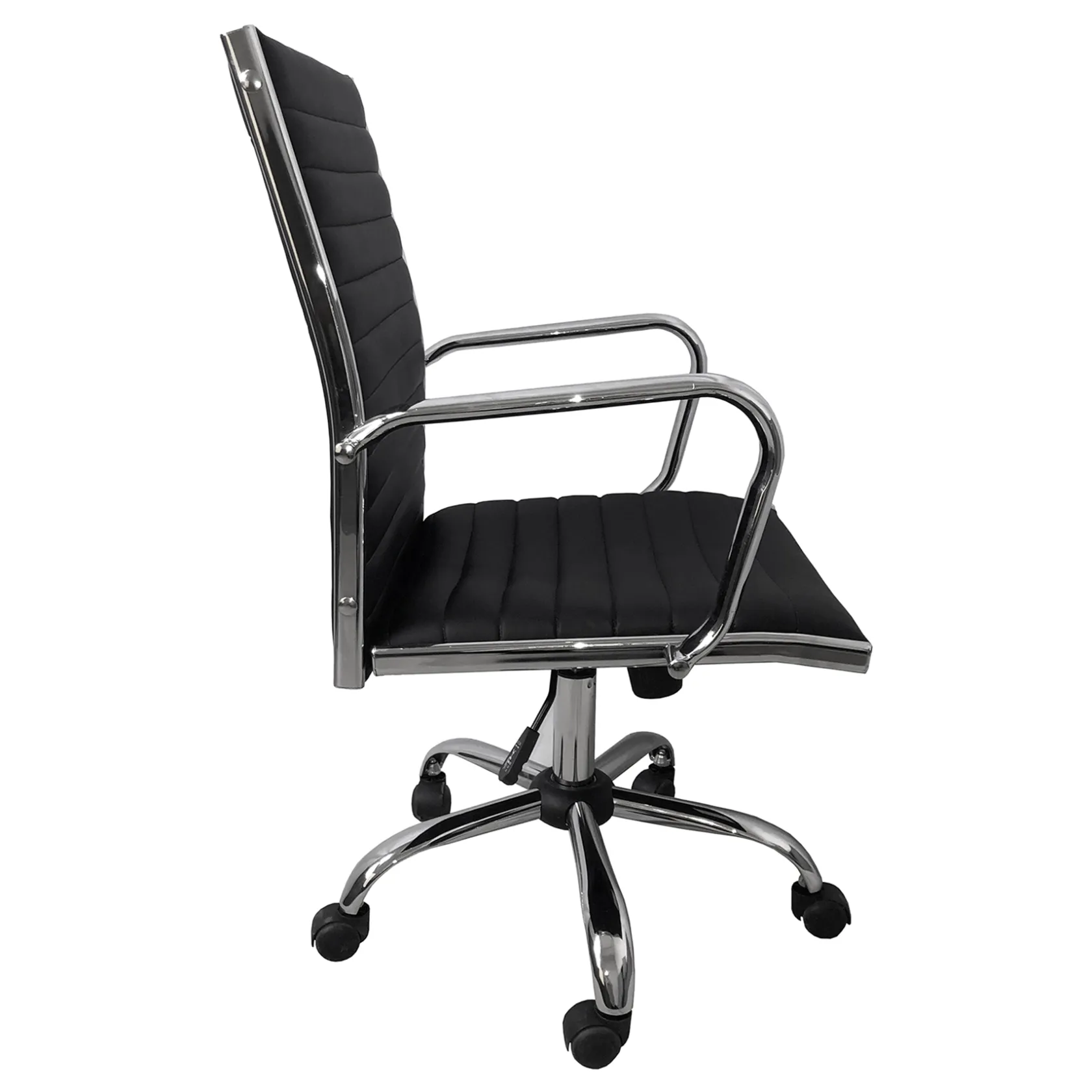 * Maxwell Adjustable Faux Leather Office Chair, Black Flash Sale