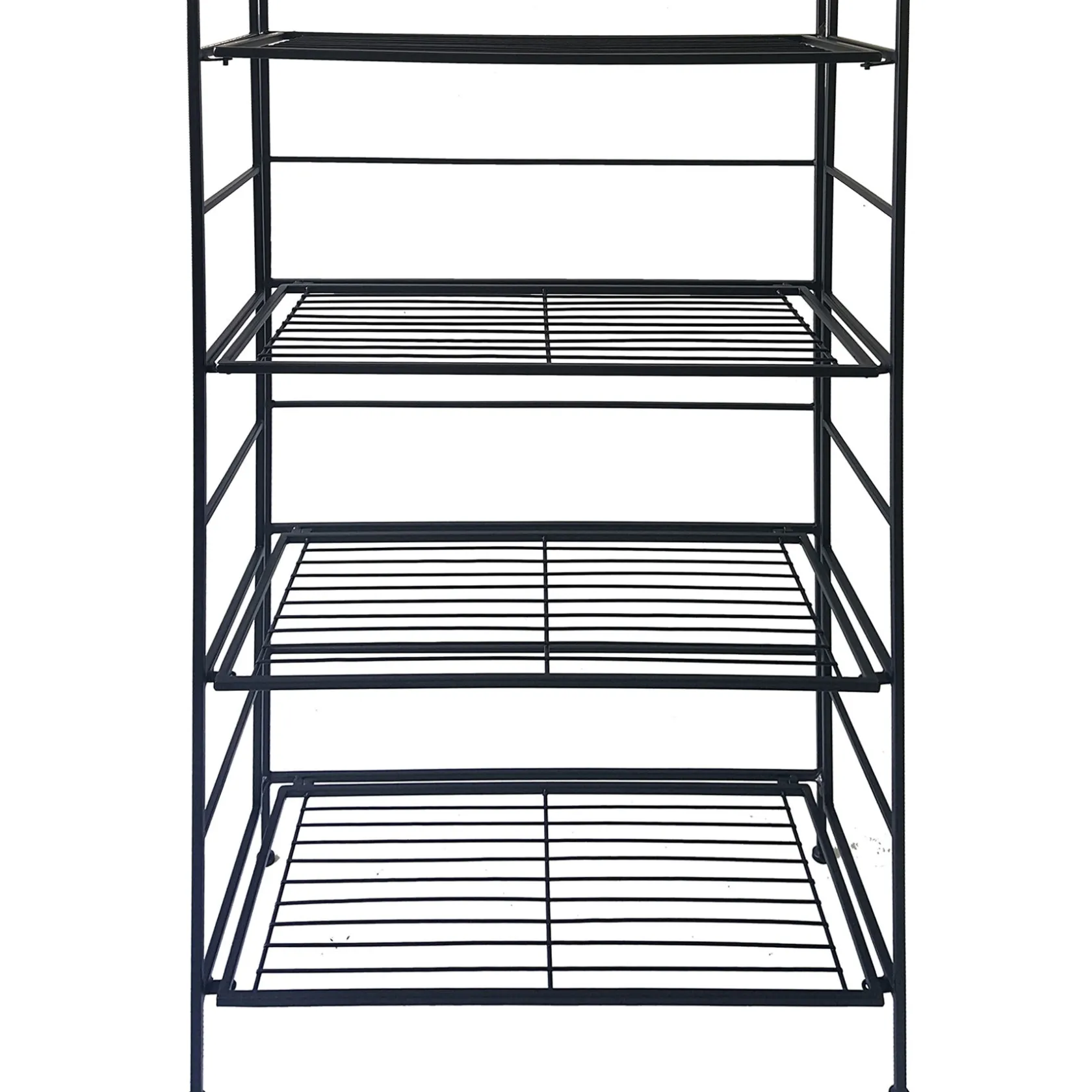 * Metal 4 Tier Folding Rack With Wire Shelves Discount Online