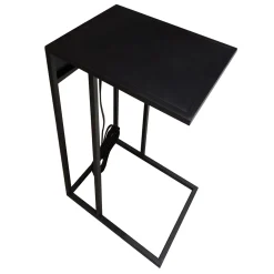 * Metal C-Table With Usb Port, Black Online Discount