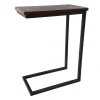 * Metal C-Table With Wooden Top, Black Promotion