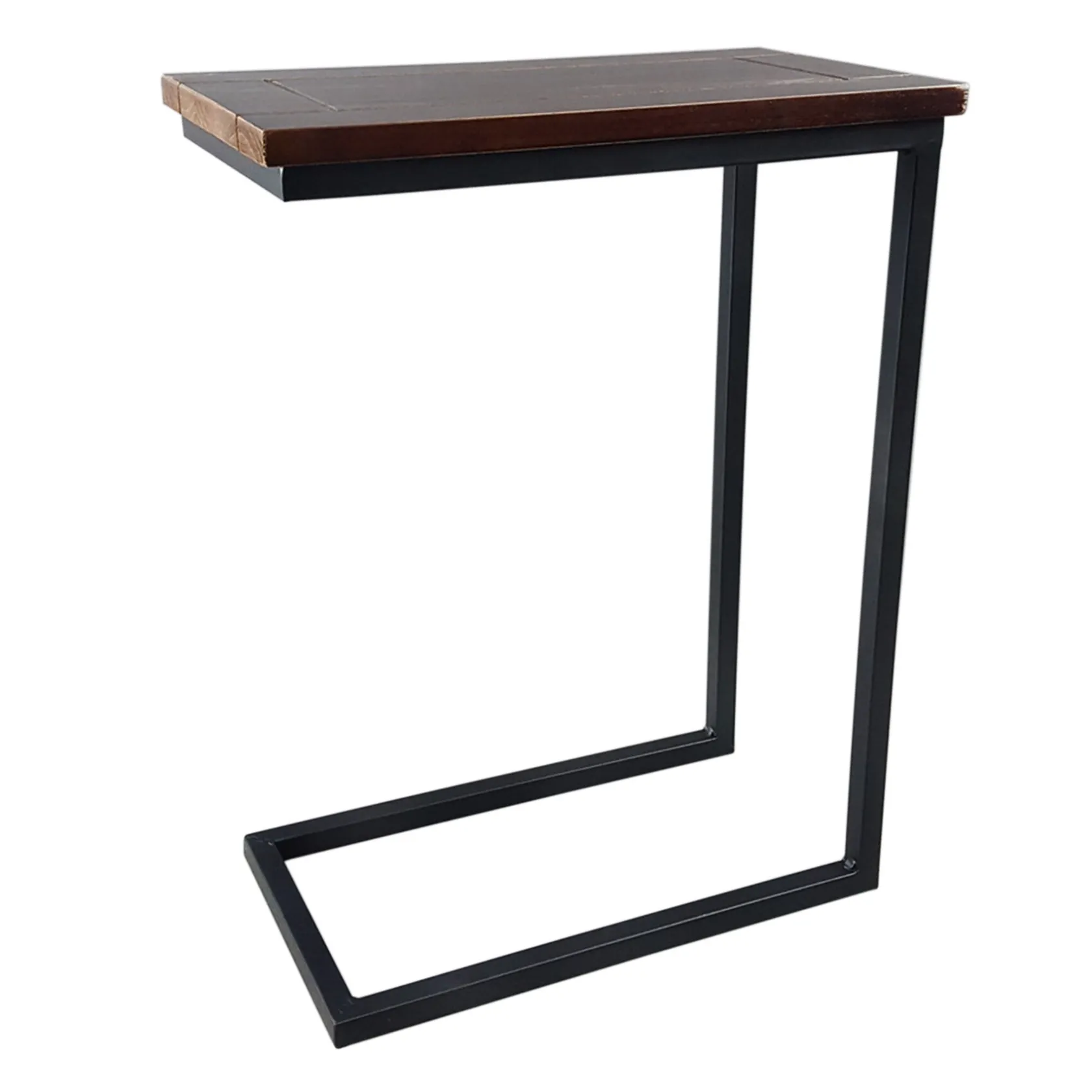 * Metal C-Table With Wooden Top, Black Promotion