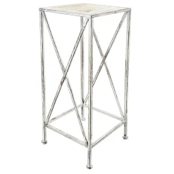 * Metal Plant Stand With Wood Top Grey, Medium Opening Sales