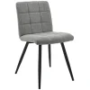 * Mia Grey Quilted Dining Chair Discount