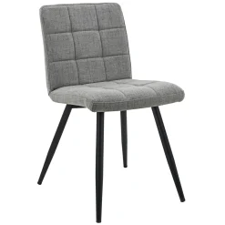* Mia Grey Quilted Dining Chair Discount