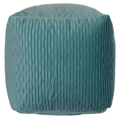 * Mineral Blue Ripple Pouf Online Discount