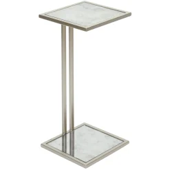 * Mirrored Gold Metal Drink Table Less Expensive