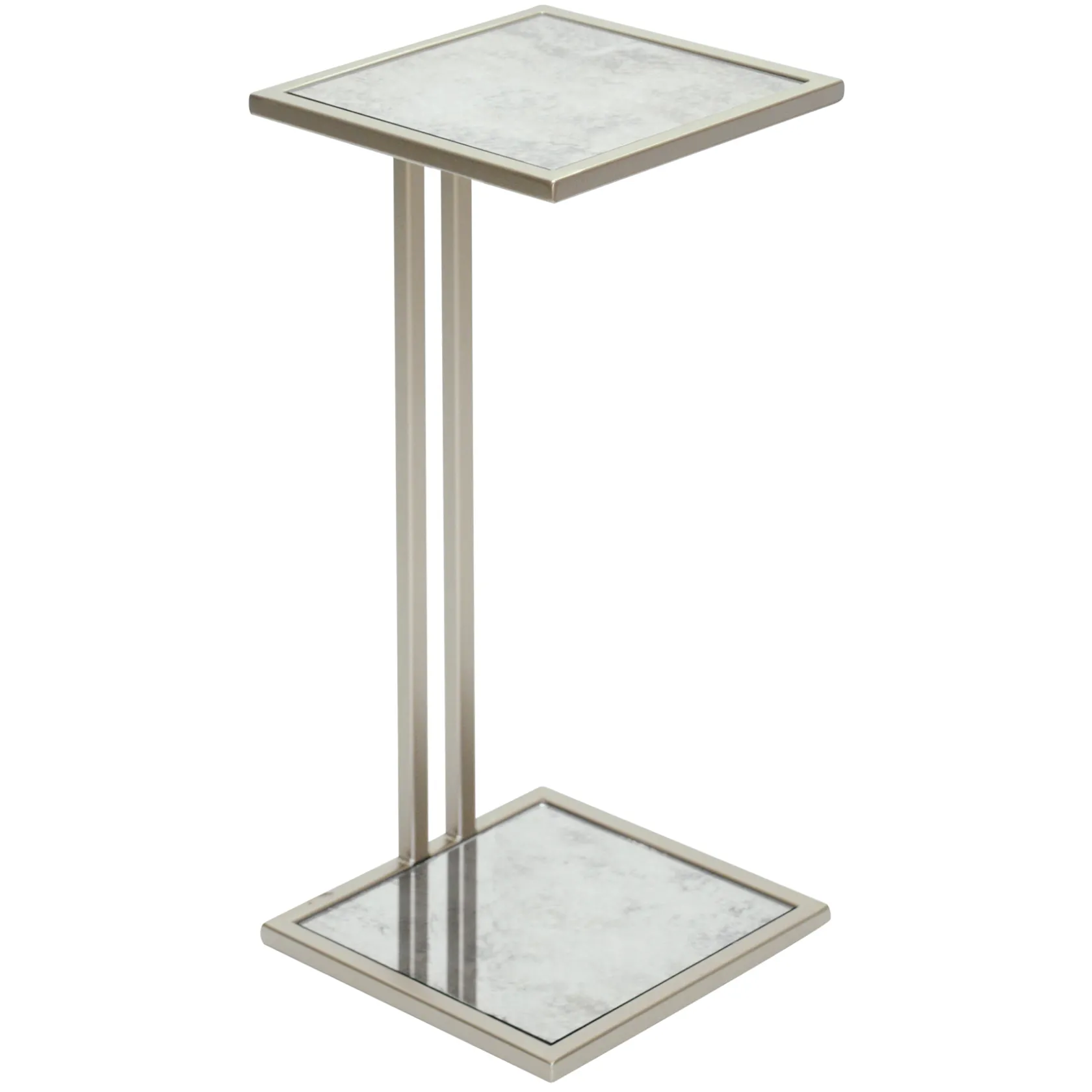 * Mirrored Gold Metal Drink Table Less Expensive