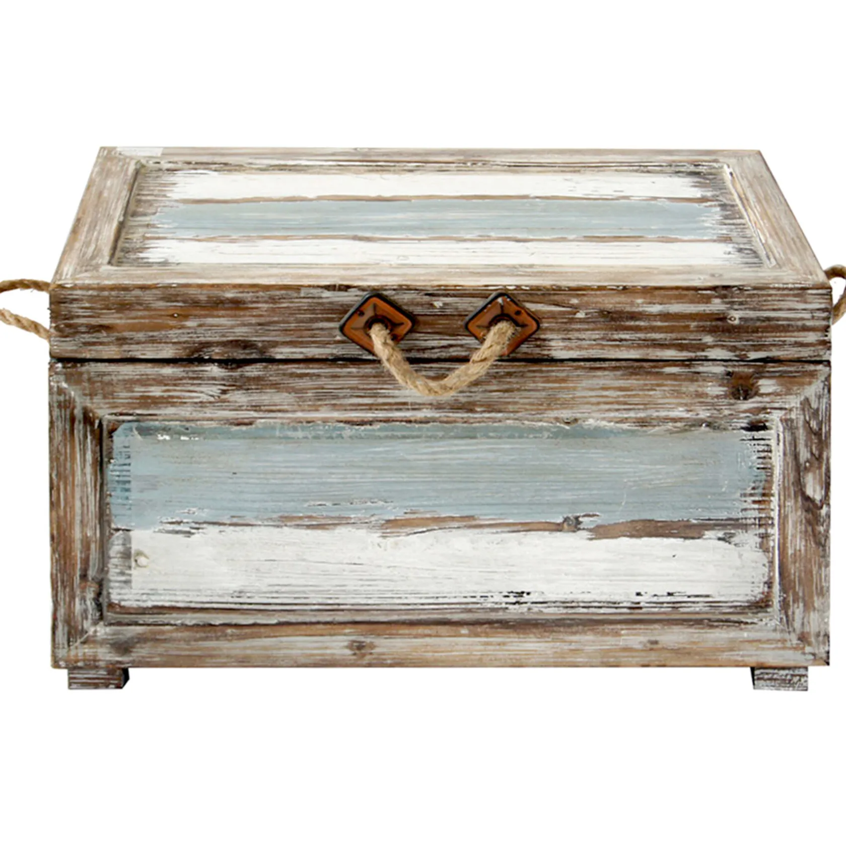 * Nantucket Weathered Wood Decorative Storage Trunk, Medium Fashion