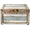 * Nantucket Weathered Wood Decorative Storage Trunk, Large Opening Sales