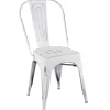 * Oregon Vintage White Metal Dining Chair Opening Sales