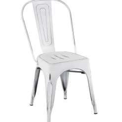 * Oregon Vintage White Metal Dining Chair Opening Sales